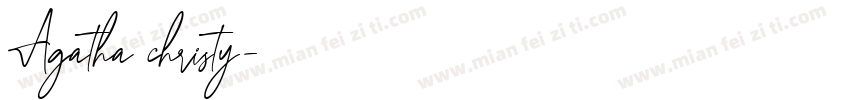 Agatha christy字体转换
